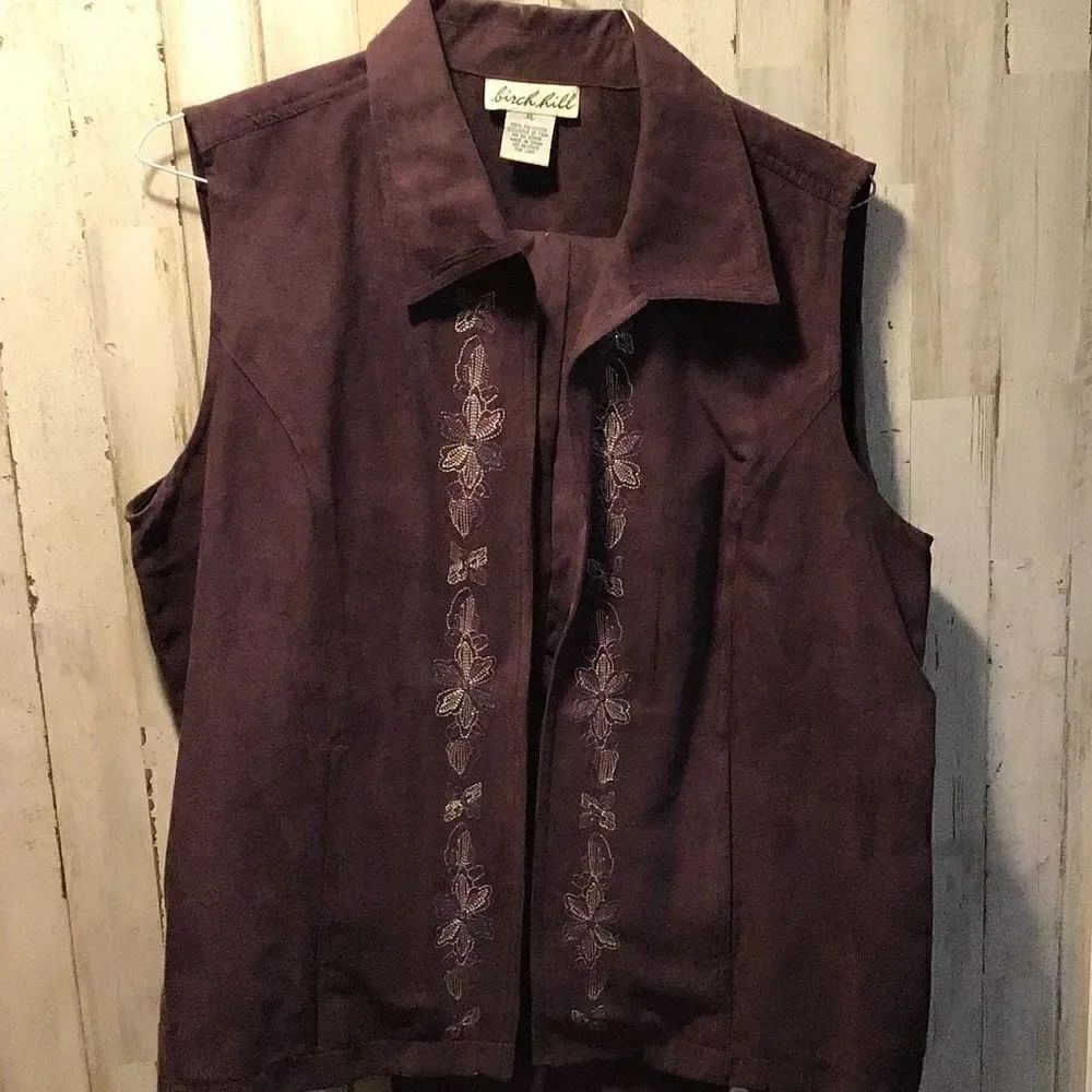Pants suit burgundy purple by Birch Hill size xl